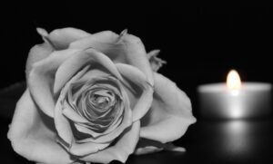 Rose and tea light